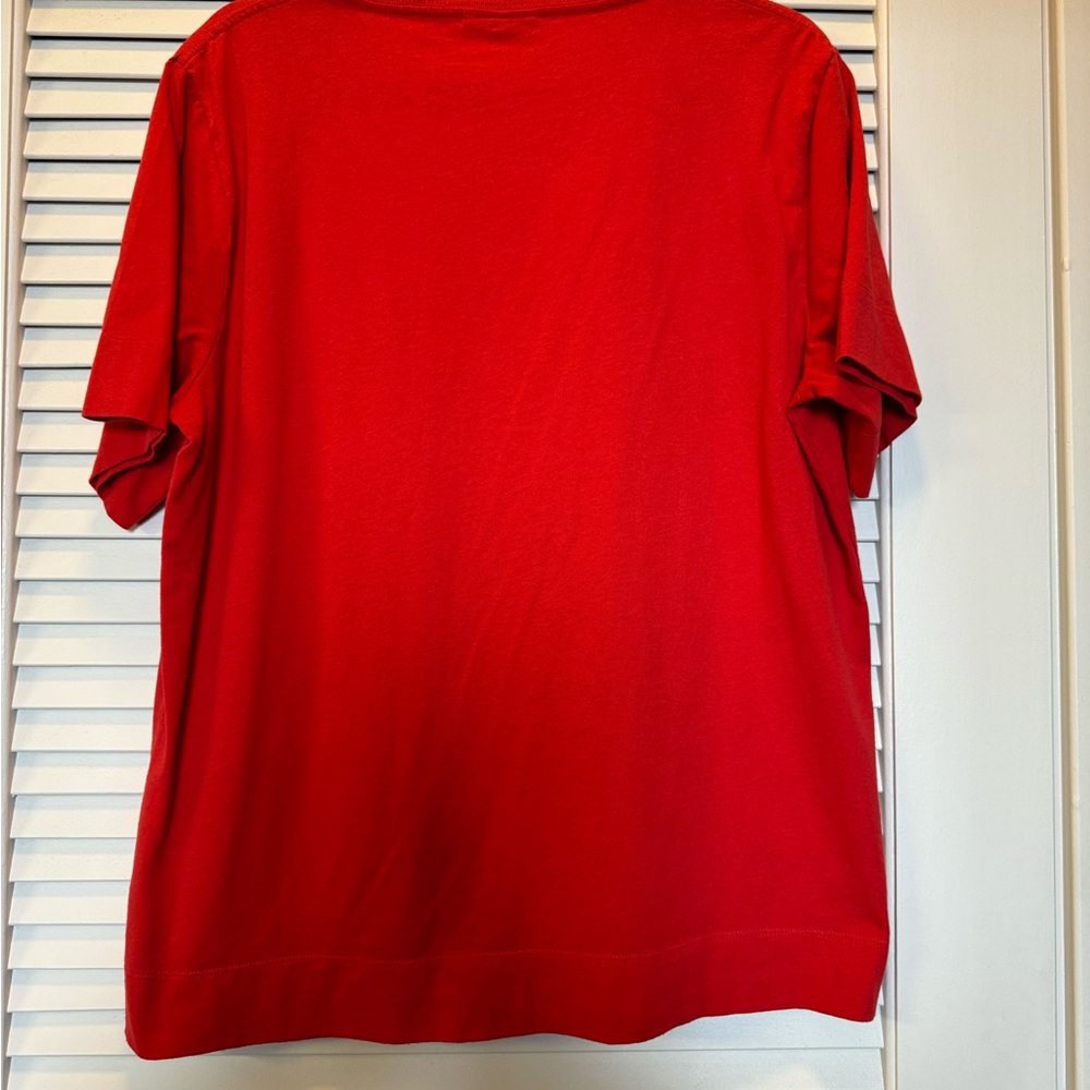Ganni Red Short Sleeve Tee - Picture 8 of 11
